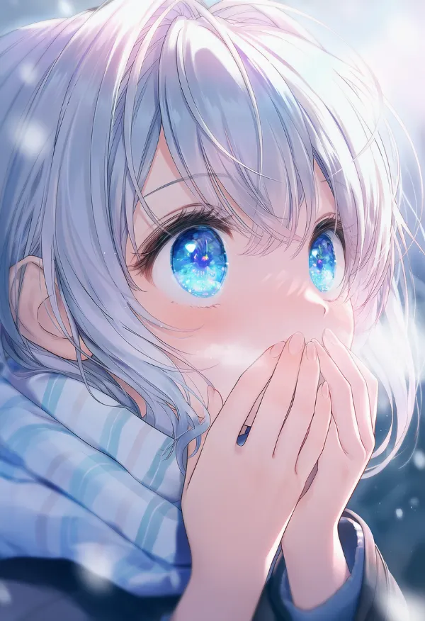 息を止める様子のAIイラスト｜プロンプト紹介