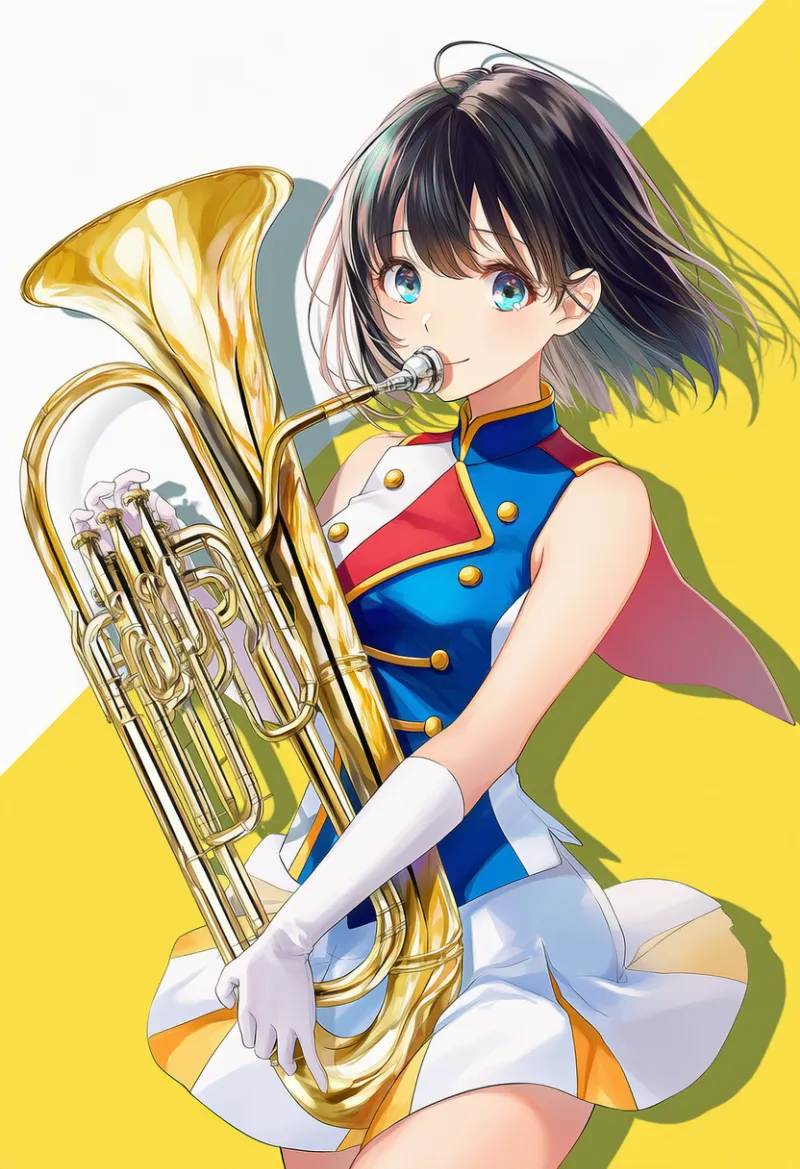 マーチングの演奏者のAIイラスト