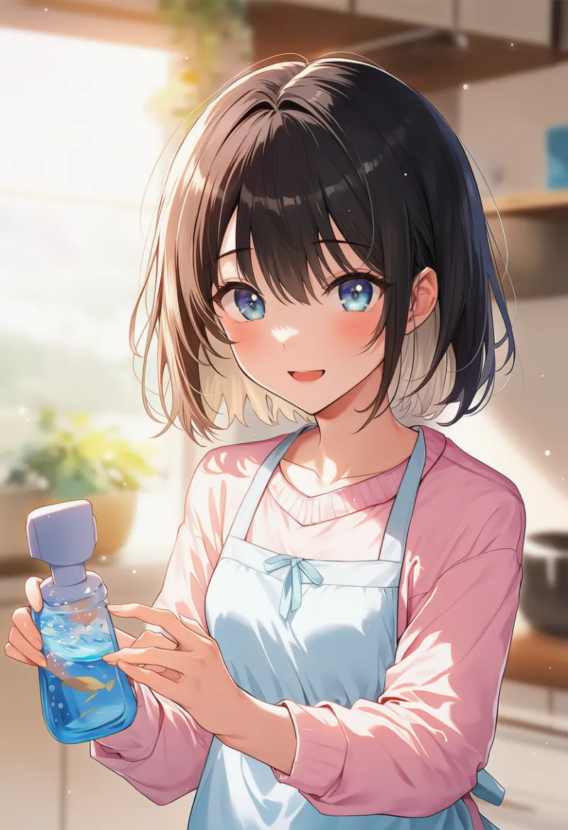 洗剤のAIイラスト（掃除用具）｜プロンプト紹介