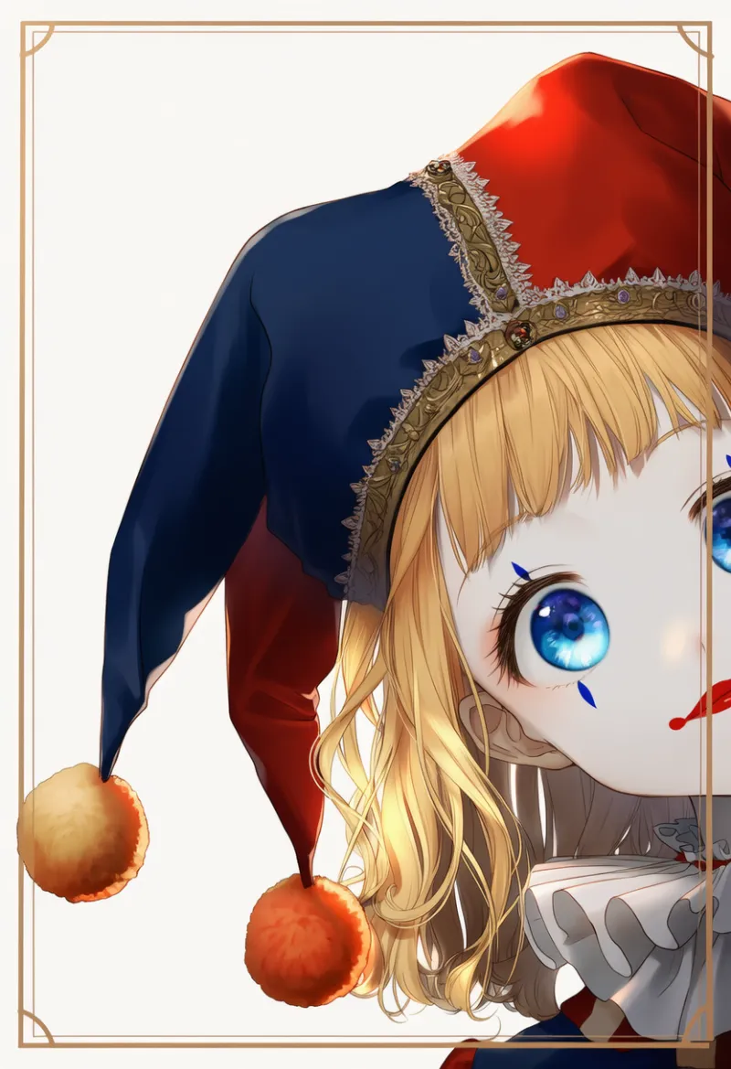 ピエロの帽子のAIイラスト｜プロンプト紹介