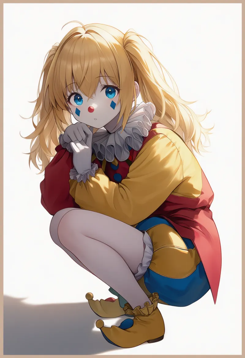 ピエロの靴のAIイラスト（ピエロ服用）｜プロンプト紹介