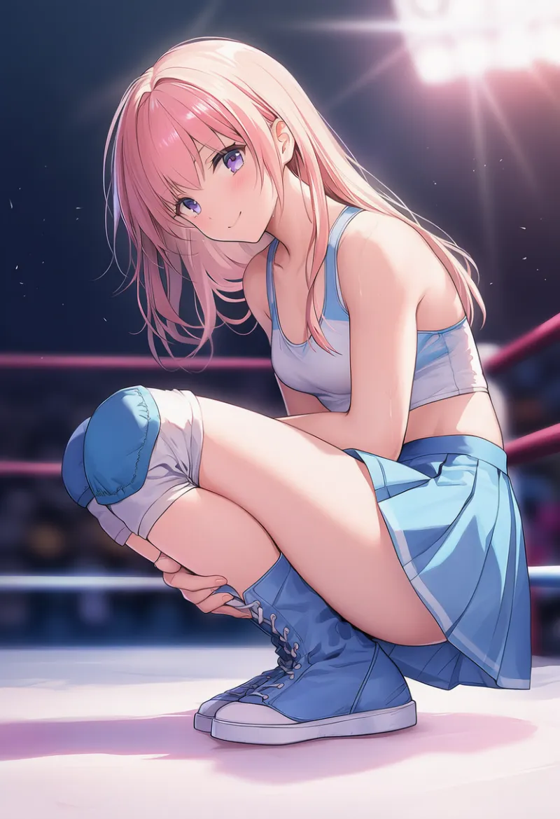 ニーパッド（プロレス衣装）のAIイラスト｜プロンプト紹介
