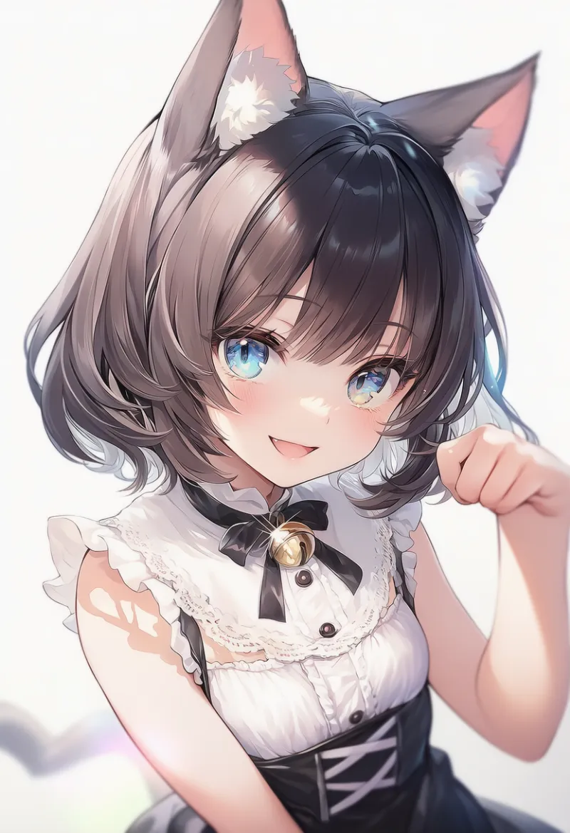 猫の大きな鈴のAIイラスト｜プロンプト紹介
