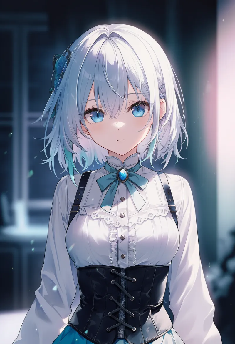 レザーコルセットのAIイラスト（かっこいい服用のアイテム）｜プロンプト紹介