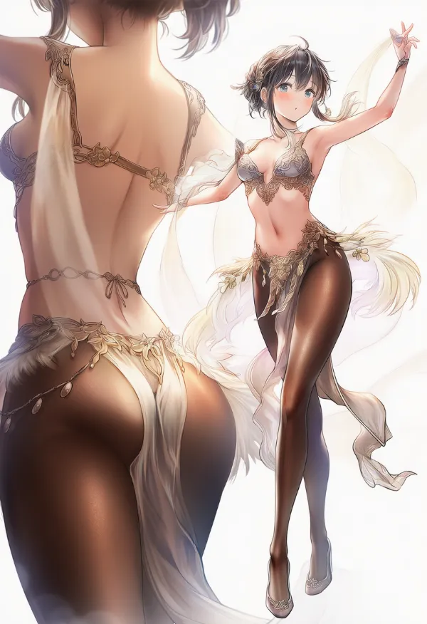 腰布のAIイラスト