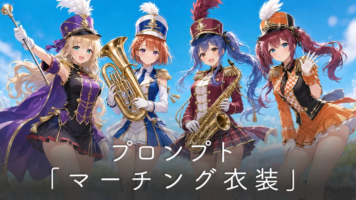 マーチングバンドの衣装のプロンプト集【AIイラスト】