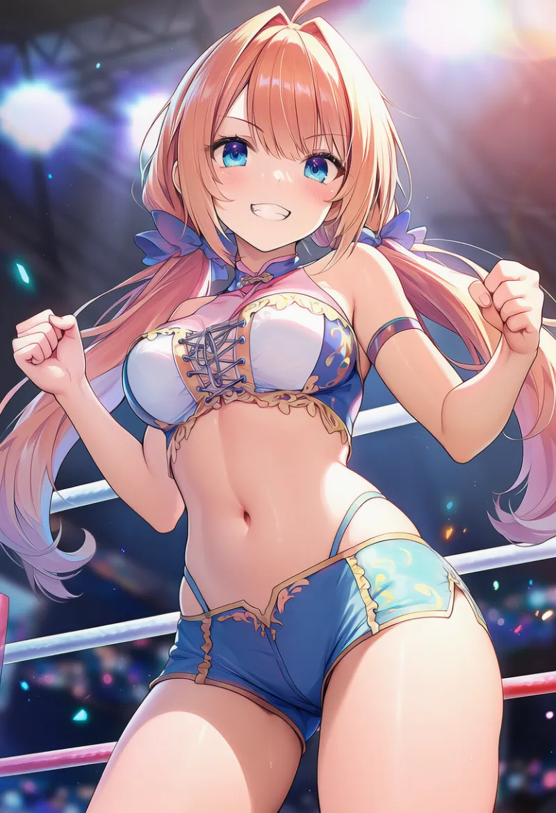 カラフルなプロレス衣装のAIイラスト｜プロンプト紹介