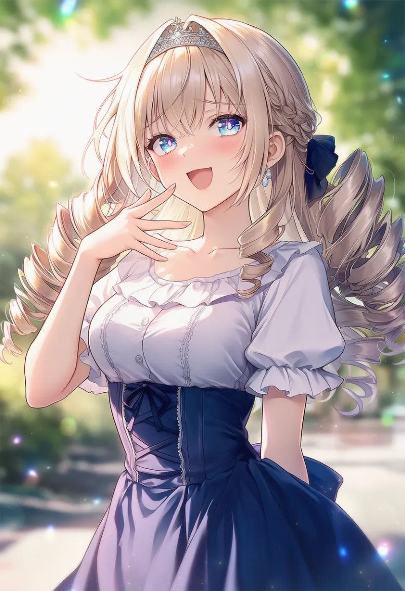 複数ドリルのAIイラスト｜特殊な髪型プロンプト紹介