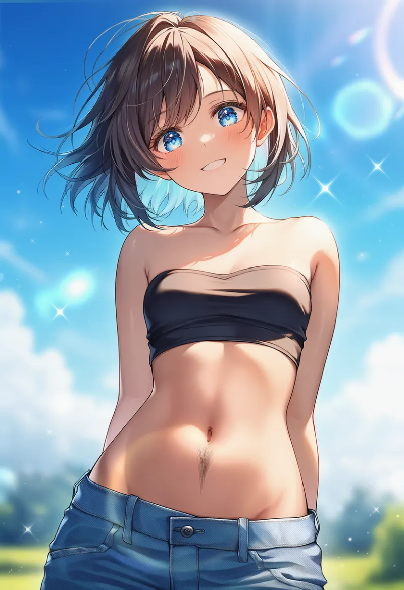 へそ毛のAIイラスト｜プロンプト紹介