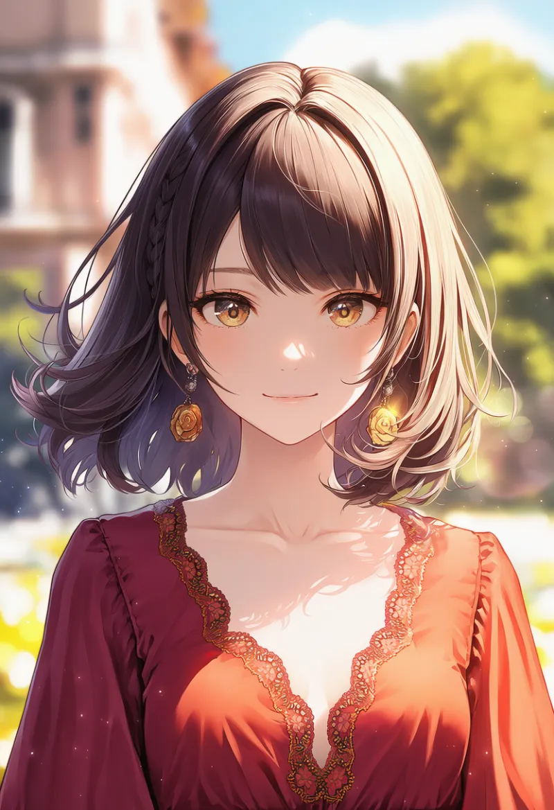 ノッチド・ネックライン・ドレスのAIイラスト（フラメンコ用）｜プロンプト紹介
