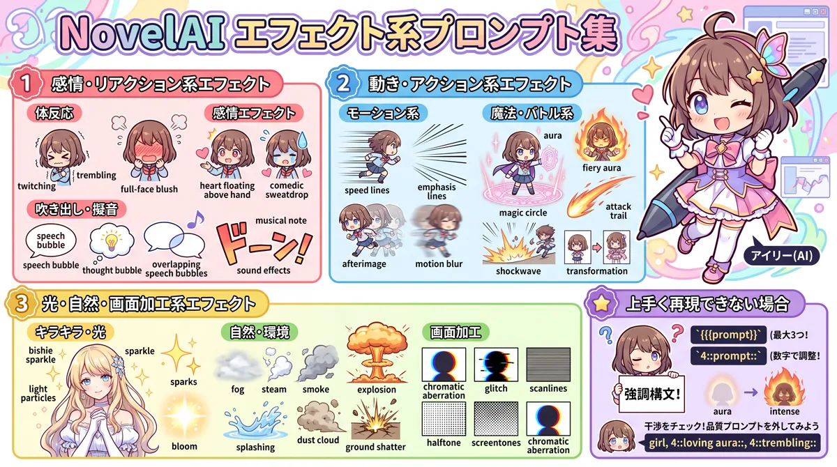 エフェクト系のプロンプト大全【NovelAI】