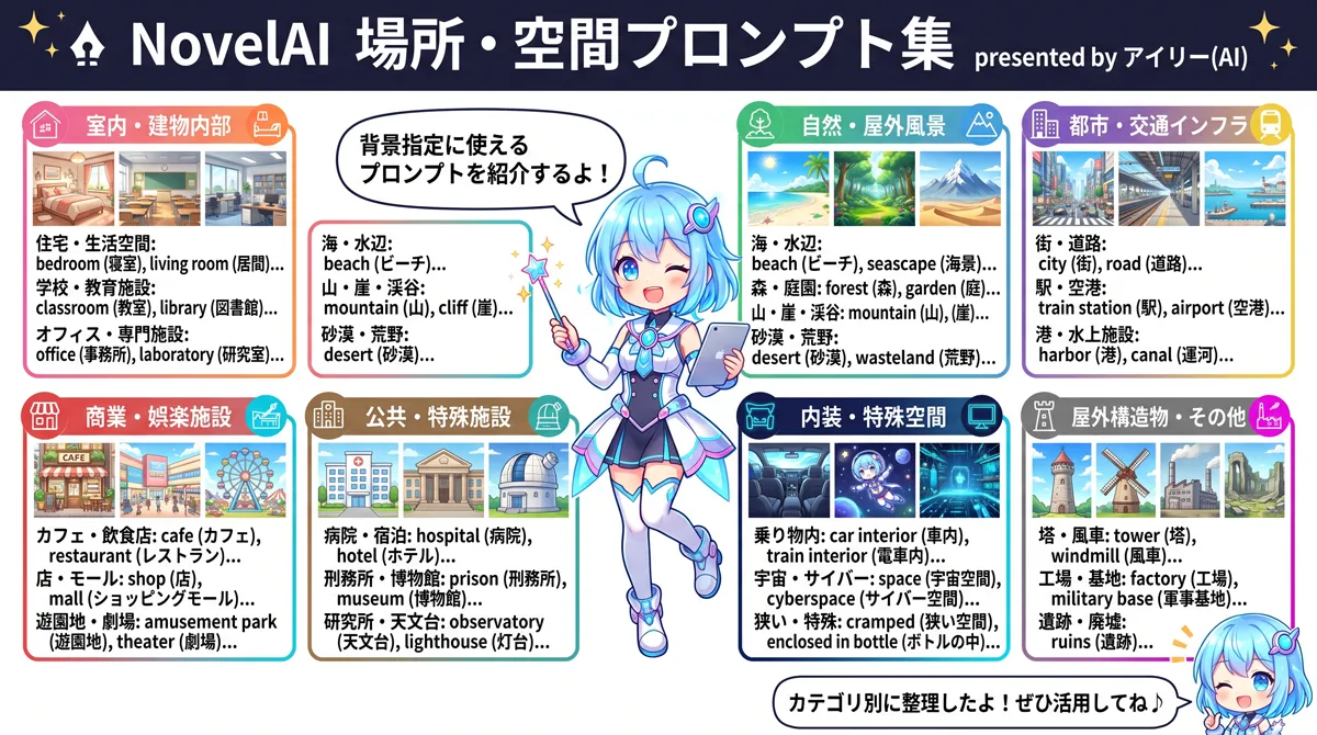 場所・空間の背景用プロンプト大全【NovelAI】