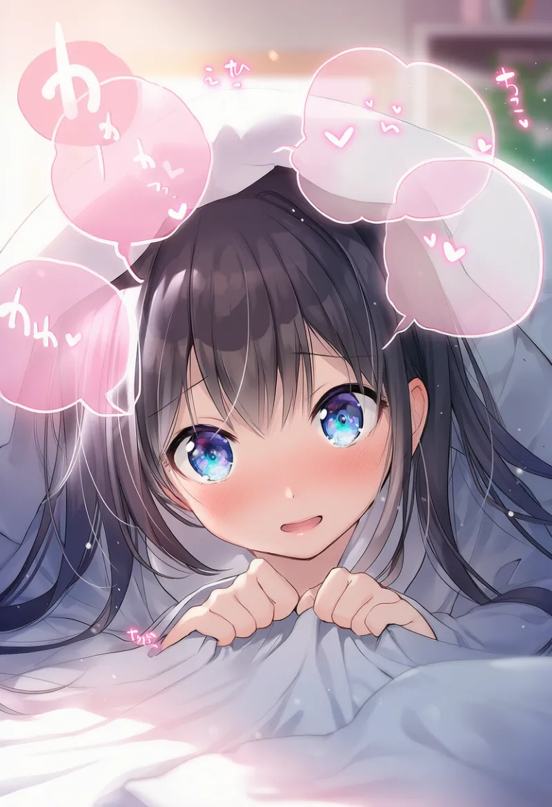 重なり合う吹き出しのエフェクトを再現したAIイラスト｜プロンプト紹介