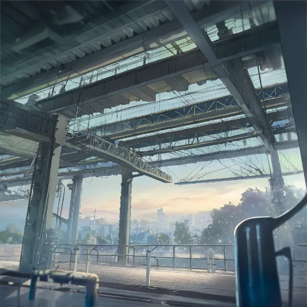 陸橋のAIイラスト｜プロンプト紹介