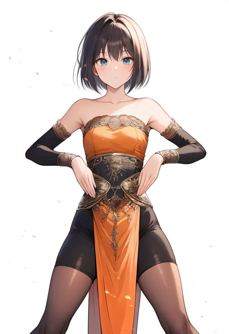 骨盤カーテン（特殊な服）のAIイラスト