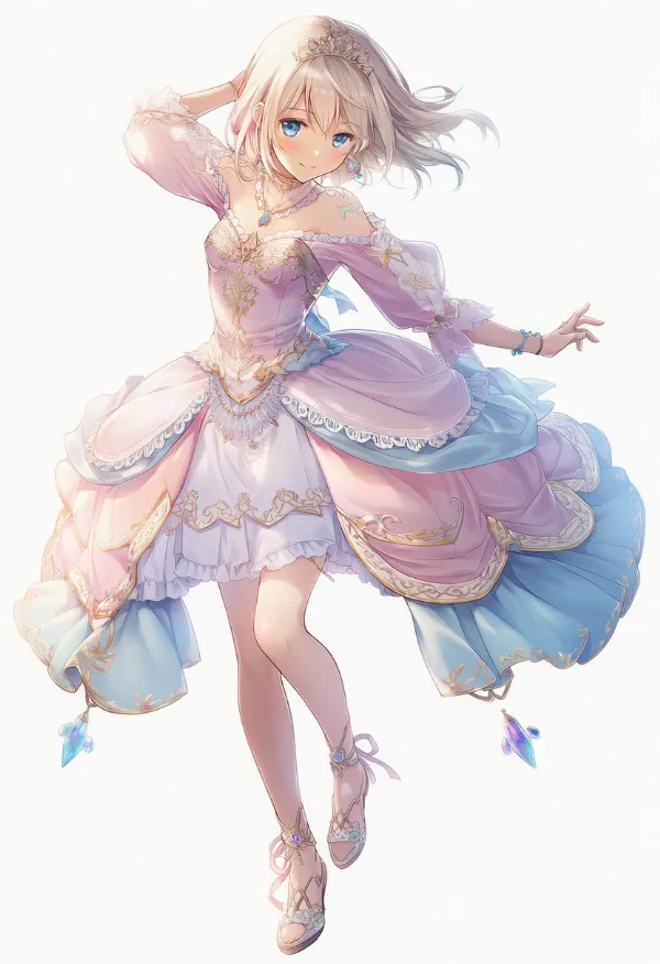 お姫様衣装のAIイラスト