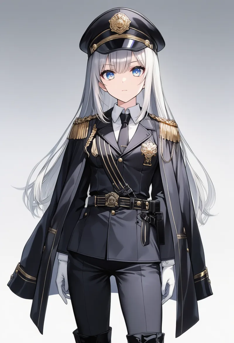 サム・ブラウン・ベルトの看守服のAIイラスト作例｜プロンプト紹介