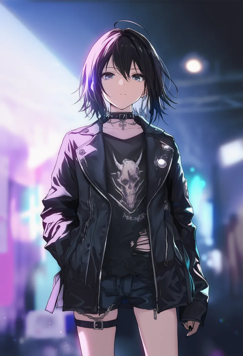パンクロックのAIイラスト（かっこいい服）｜プロンプト紹介