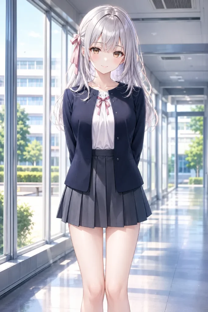 制服 ノーカラーブレザー シンプル モダンのAIイラスト|GPT Image 2.0