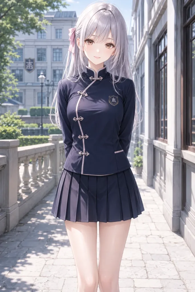 制服 チャイナ風 中華ボタン 個性派のAIイラスト|GPT Image 2.0