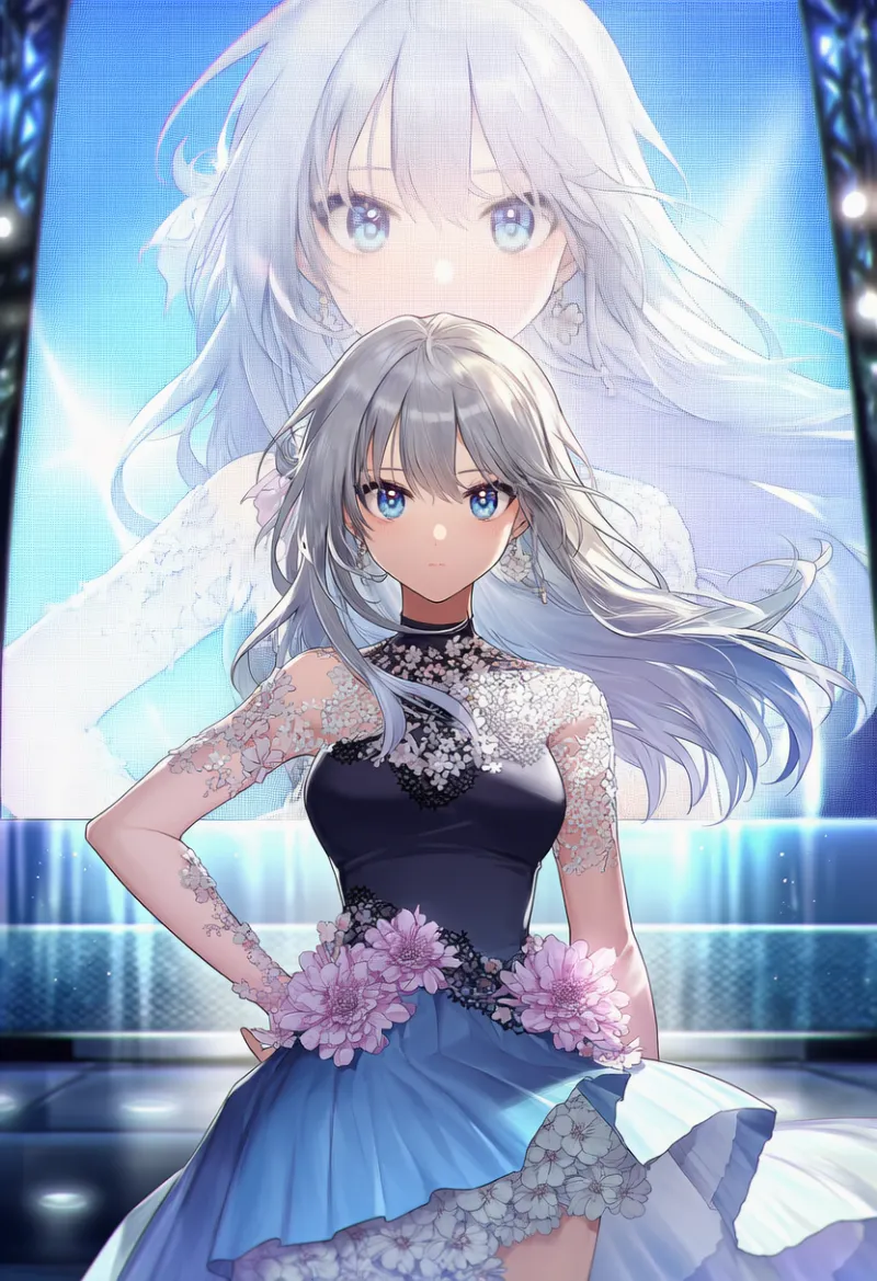 スクリーン投影のAIイラスト｜ファッションショー・ステージのプロンプト紹介