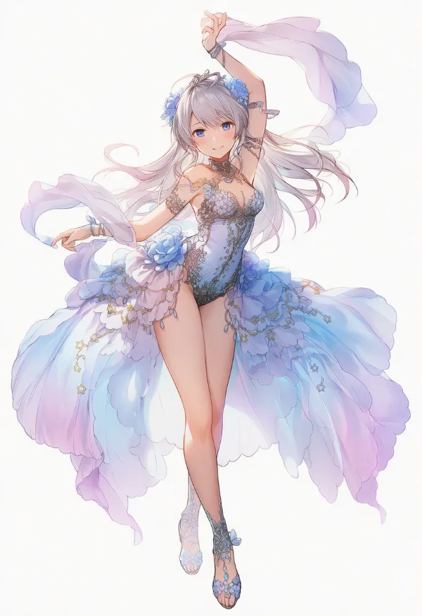 ショーガール衣装のAIイラスト