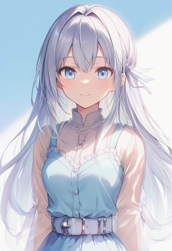 シルバーのベルトのAIイラスト|プロンプト紹介