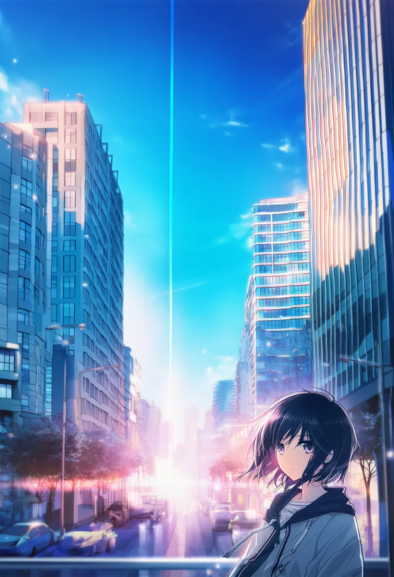 のAIイラスト（都市景観）