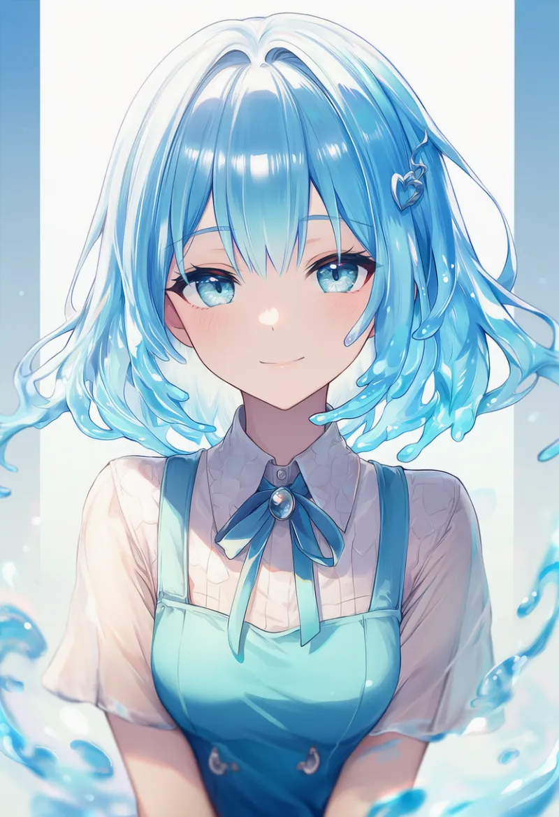 スライム髪のAIイラスト｜特殊な髪型プロンプト紹介