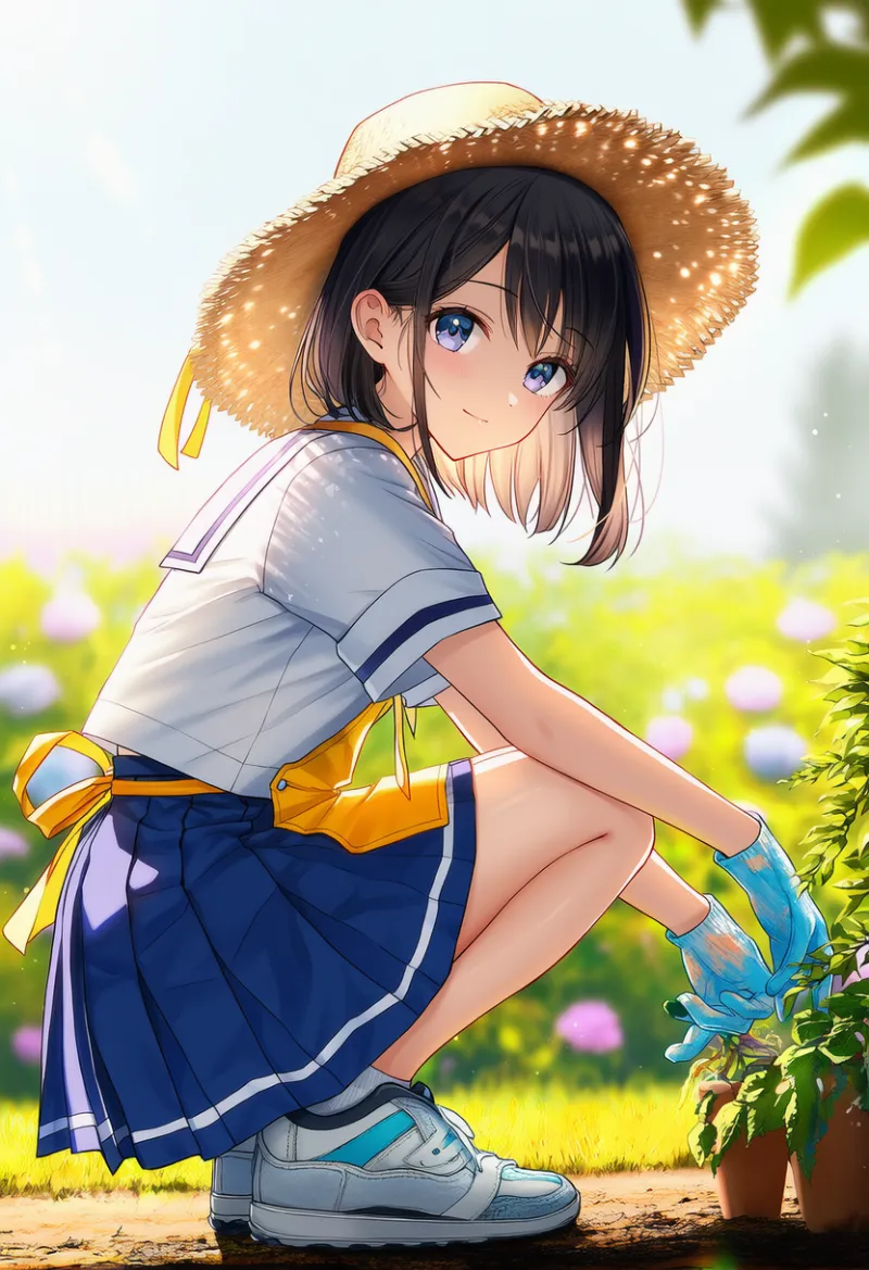 スニーカーのAIイラスト（園芸アイテム）｜プロンプト紹介