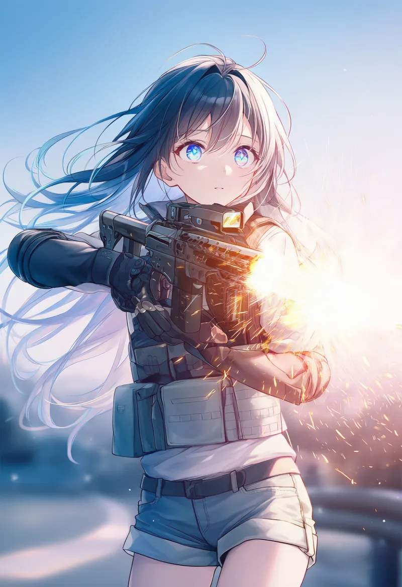 火花のエフェクトを再現したAIイラスト｜プロンプト紹介