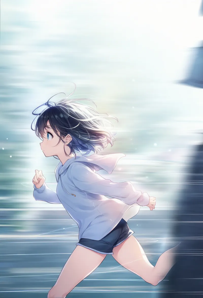 高速移動を表す線のエフェクトを再現したAIイラスト｜プロンプト紹介