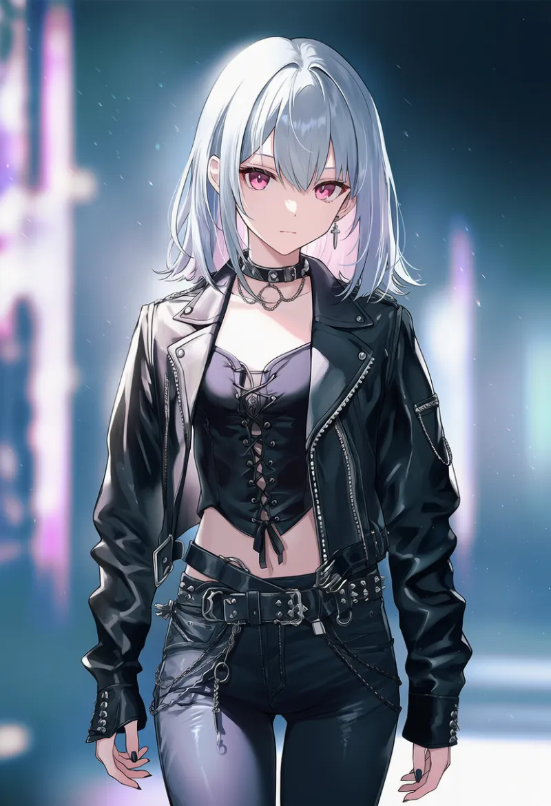 スパイク付きベルトのAIイラスト（かっこいい服用のアイテム）｜プロンプト紹介