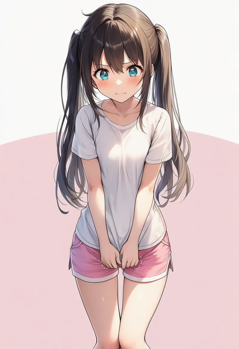 身をよじる・もぞもぞするポーズのAIイラスト｜プロンプト：squirming