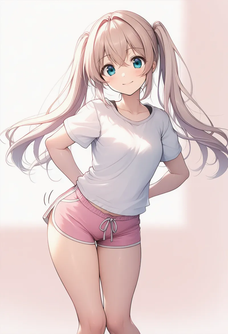 腰を左右にくねらせるポーズのAIイラスト｜プロンプト：swaying hip