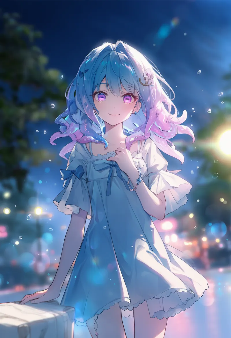 触手髪のAIイラスト｜特殊な髪型プロンプト紹介