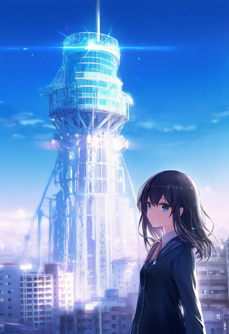 塔・高層構造物のAIイラスト（都市景観）