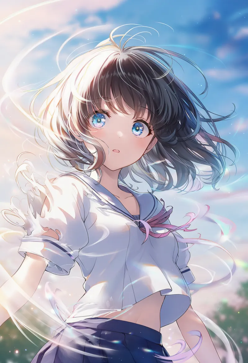 変身エフェクト（予兆）を再現したAIイラスト｜プロンプト紹介