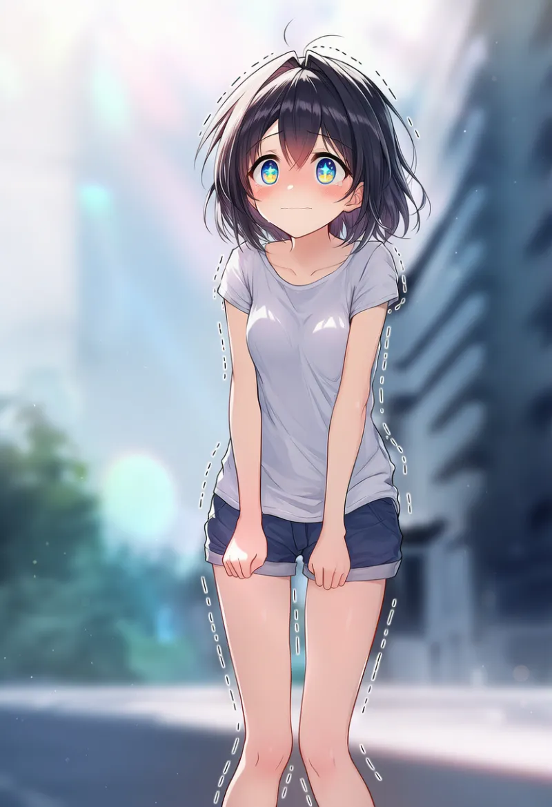 体が震える線のエフェクトを再現したAIイラスト｜プロンプト紹介