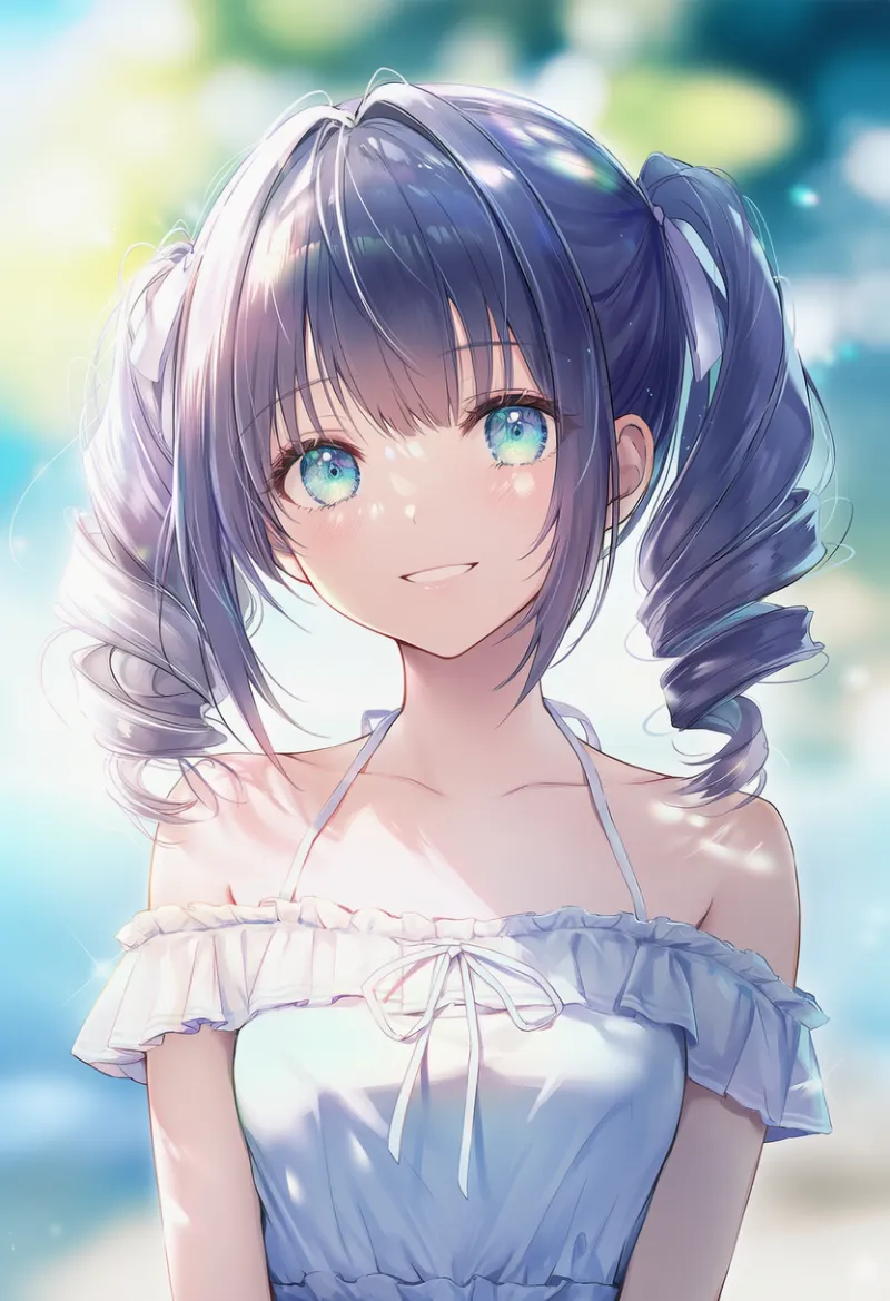 ツインドリルのAIイラスト｜特殊な髪型プロンプト紹介