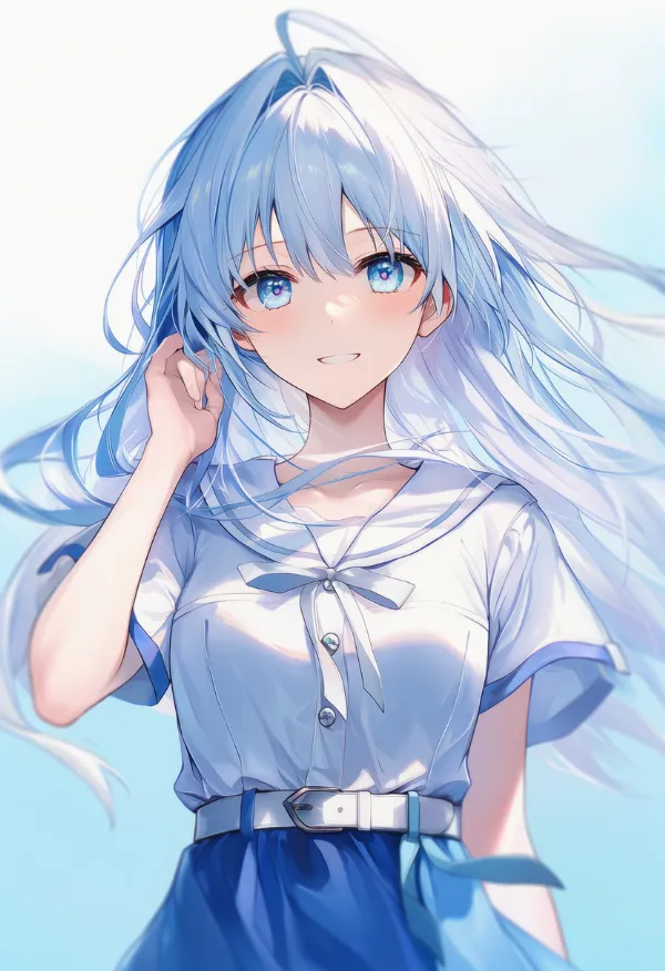 白色のベルトのAIイラスト|プロンプト紹介