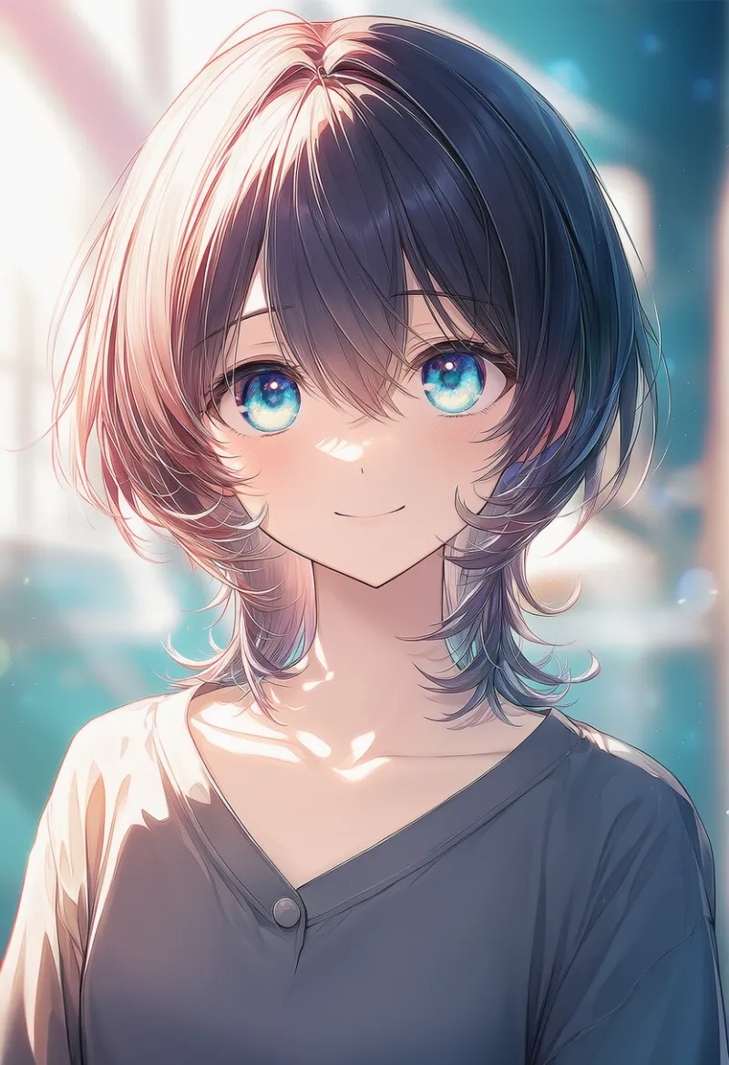 ウルフカットのAIイラスト｜特殊な髪型プロンプト紹介
