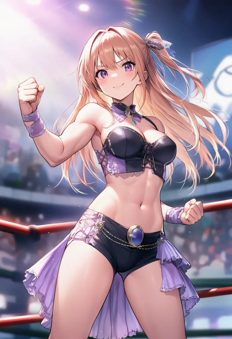 ハーフスカートのプロレス衣装のAIイラスト｜プロンプト紹介