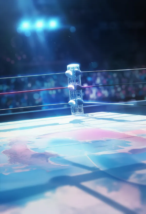 プロレスリングのAIイラスト｜プロンプト：wrestling ring