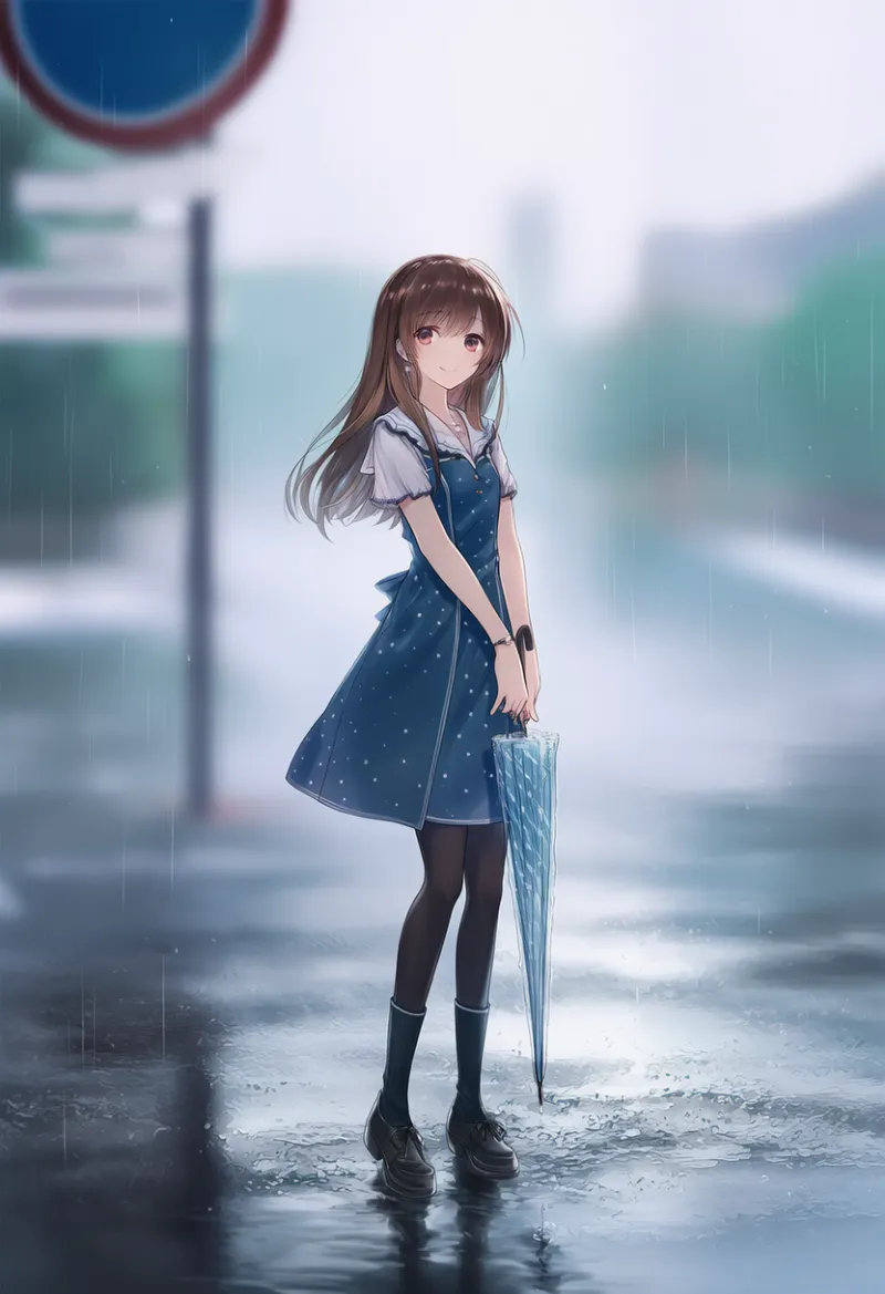 雨上がりのAIイラスト（梅雨シーズン）｜プロンプト紹介用