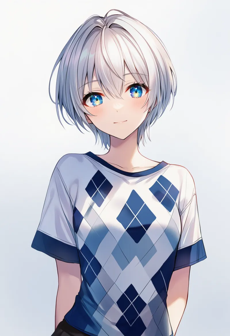 アーガイル（菱形）柄のシャツのAIイラスト