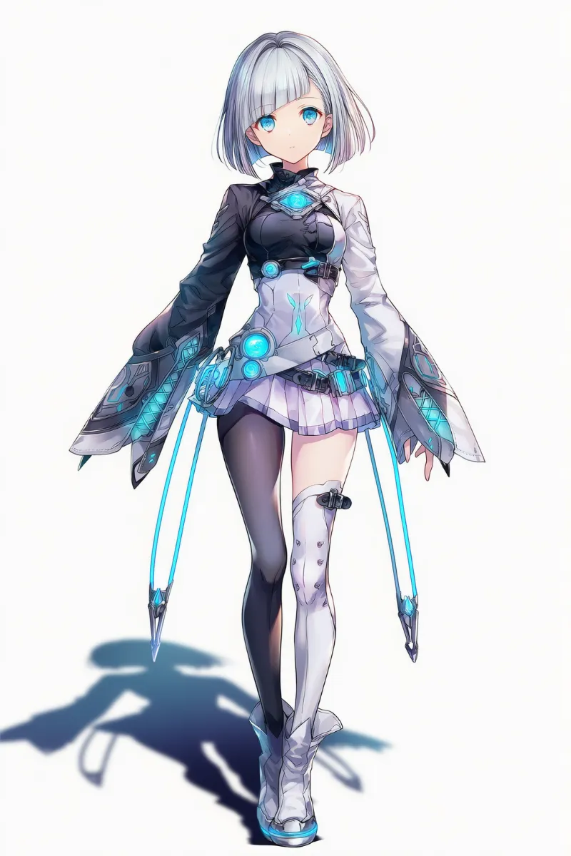 左右非対称な服（サイバーファッション）のAIイラスト｜プロンプト紹介用：asymmetrical clothes