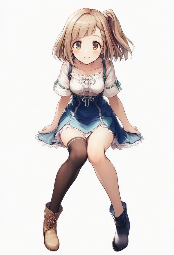 左右非対称デザインの靴のAIイラスト｜プロンプト紹介用
