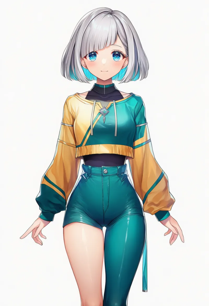 脚の長さが不均等なパンツのAIイラスト｜プロンプト紹介用