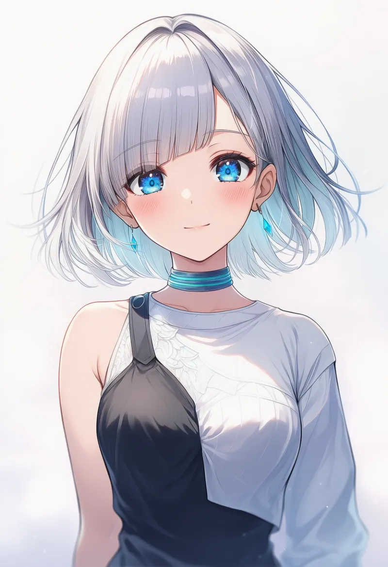左右非対称のシャツのAIイラスト｜プロンプト紹介用
